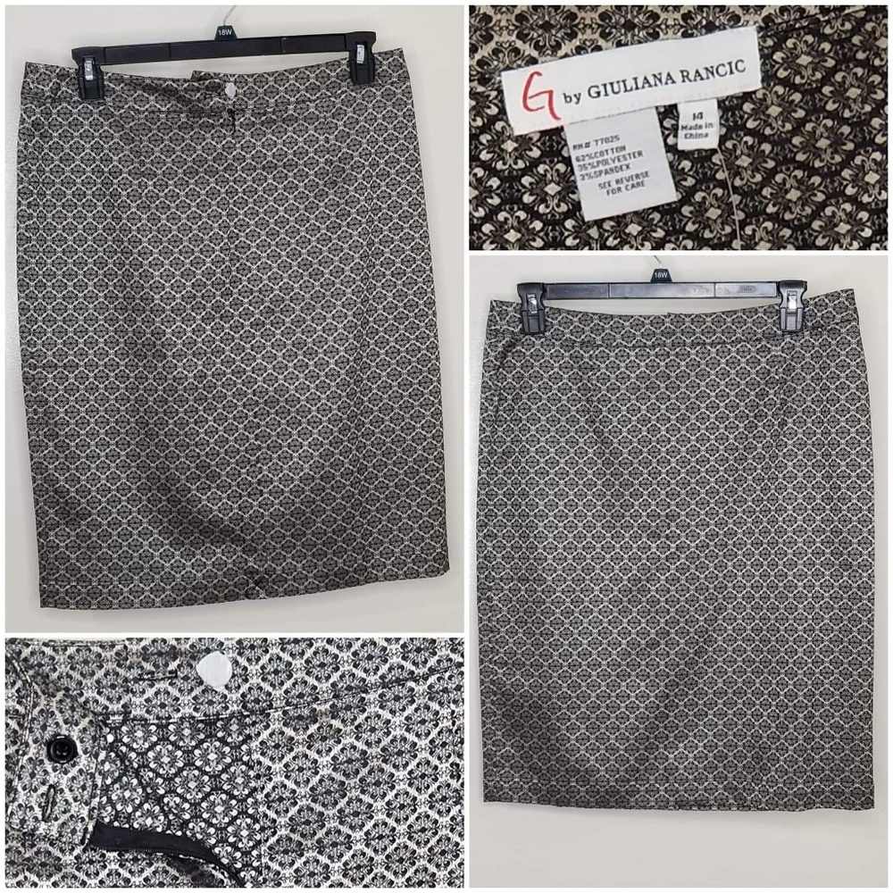 G by Guiliana Rancic NWT Navy & Gold Pencil Skirt